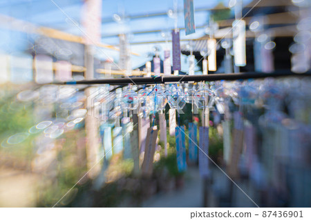 A wind chimes festival shot at Ogasa Kannon in Kashihara City, Nara Prefecture 87436901