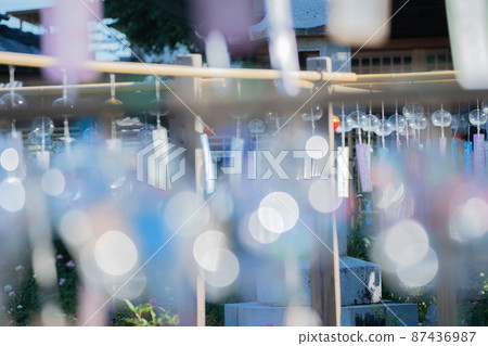 A wind chimes festival shot at Ogasa Kannon in Kashihara City, Nara Prefecture 87436987