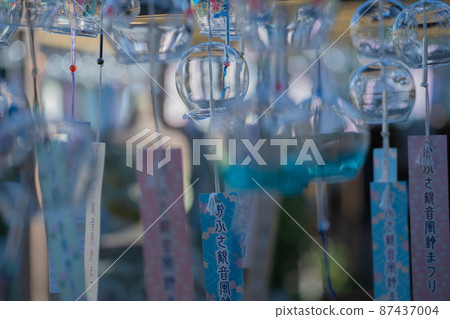 A wind chimes festival shot at Ogasa Kannon in Kashihara City, Nara Prefecture 87437004