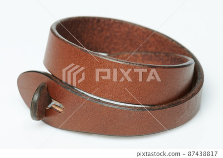 Brown leather hand bracelet 87438817