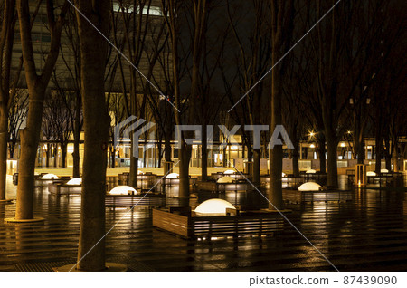 Night view of Keyaki Hiroba in Saitama New Urban Center 87439090