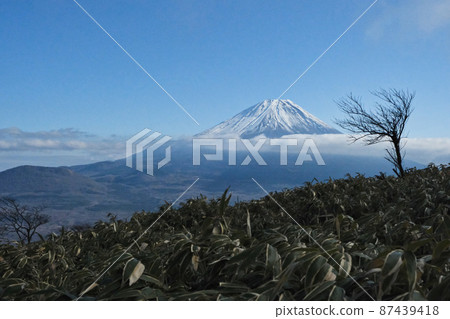 View of Mt. Fuji from Ryugadake. Fuji outer ring mountain. The magnificent nature of Japan. 100 famous mountains. 87439418