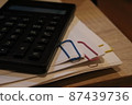 A calculator 87439736