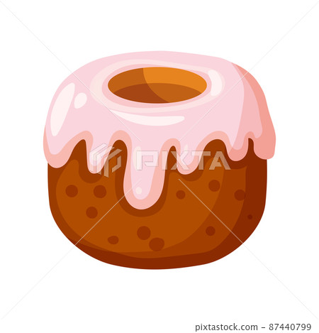 Easter cake, pastry. Sweet food, bakery, vector illustration 87440799