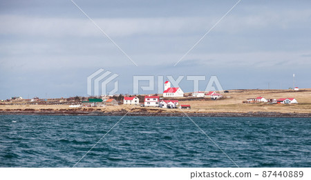 Hafnarfjordur landscape. It is a port town in Iceland 87440889