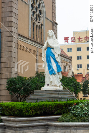 St. Michael Cathedral Catholic church built by German missionaries in Qingdao 87441095