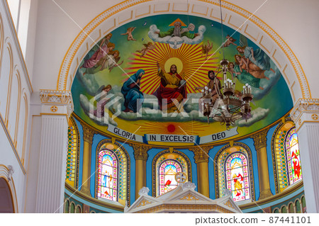 St. Michael Cathedral Catholic church built by German missionaries in Qingdao 87441101
