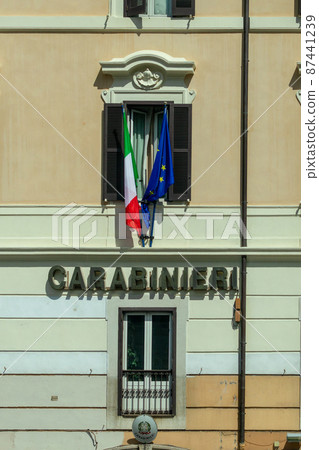 Italian gendarmerie Carabinieri office in Rome, Italy 87441239