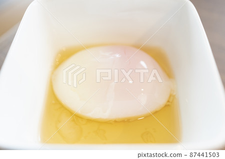 Onsen tamago for a delicious breakfast Onsen tamago for a delicious breakfast 87441503