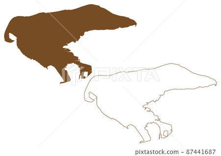 Borkum island (Federal Republic of Germany) map vector illustration, scribble sketch Borkum map 87441687