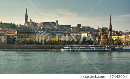 Buda Castle District of Budapest with Matthias Church and Fisherman Bastion in Budapest, Hungary Buda Castle District of Budapest with Matthias Church and Fisherman Bastion in Budapest, Hungary 87442004