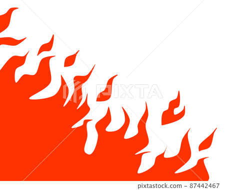 Illustration of a flame burning with high heat Illustration of a flame burning with high heat 87442467