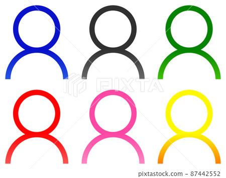 Multiple icons representing upper body figures Multiple icons representing upper body figures 87442552