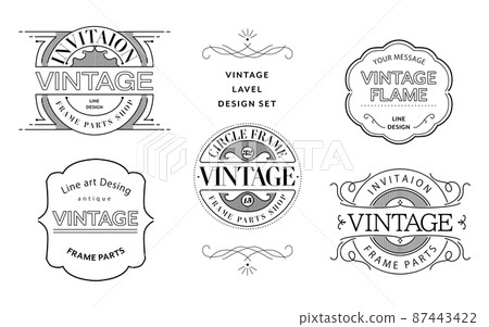 復古框架時尚 ver 標籤集 87443422