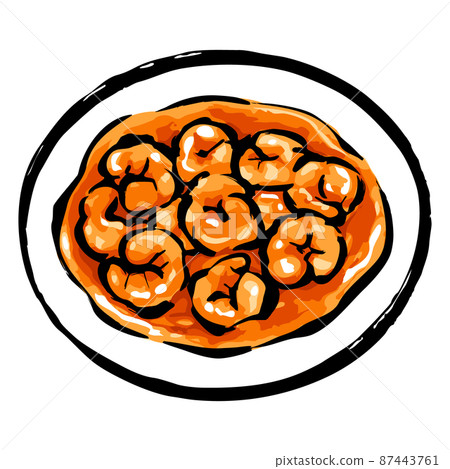 Illustration of shrimp 87443761
