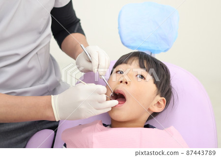 Pediatric dentistry (dentist and child) Pediatric dentistry (dentist and child) 87443789