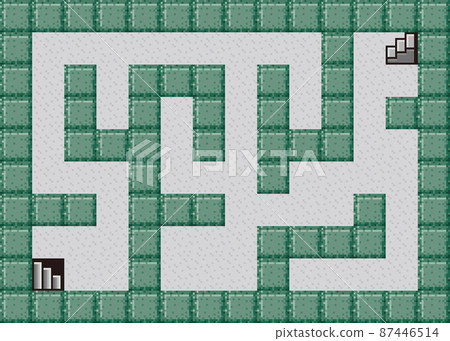 RPG-style pixel art dungeon without characters 87446514