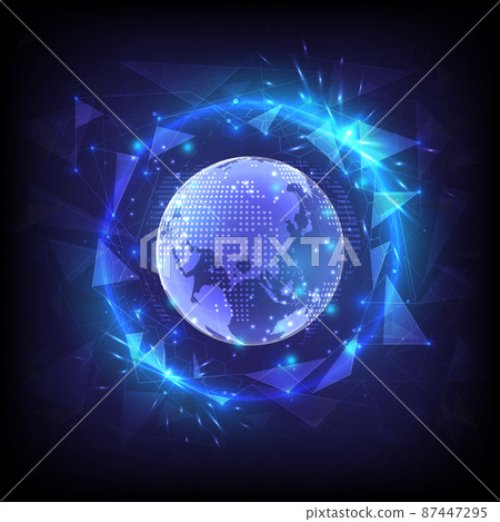 Security privacy safe. Glowing sphere of hexagon and globe. High technology protect. Computer of antivirus and criminal. Protection and immunity in the form of energy shield. Polygon background Security privacy safe. Glowing sphere of hexagon and globe. High technology protect. Computer of antivirus and criminal. Protection and immunity in the form of energy shield. Polygon background 87447295