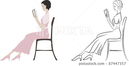 讀一本書的女人 87447357