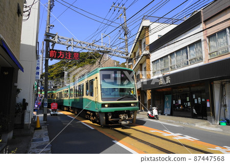 3月藤澤173江之電（江之島電鐵）龍口前十字路口 87447568