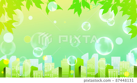 綠色與城市_圖片背景_SDGS ECO 綠色與城市_圖片背景_SDGS ECO 87448131