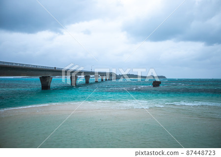Superb view from Miyakojima Ikema Ohashi parking lot 87448723