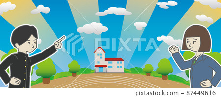 Boys and girls who are motivated to school life 2 87449616