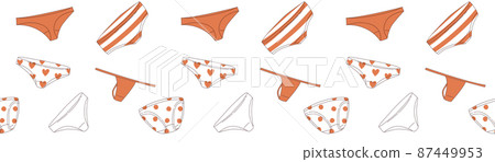 Women underwear lingerie panties seamless pattern background Women underwear lingerie panties seamless pattern background 87449953