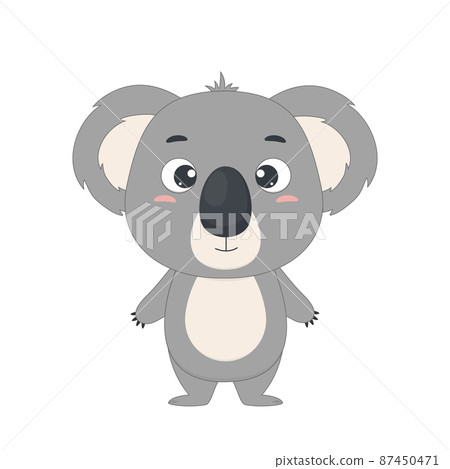 Australian koala isolated on white background.... - Stock Illustration ...
