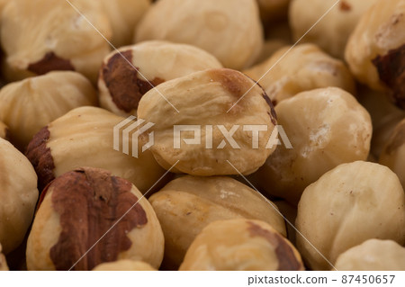 Hazel nuts close up 87450657