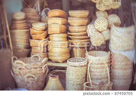 Store of Open Weave Straw Market Tote Beach Bag and packaging Store of Open Weave Straw Market Tote Beach Bag and packaging 87450705