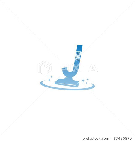 Cleaning service logo illustration with letter J icon template Cleaning service logo illustration with letter J icon template 87450879