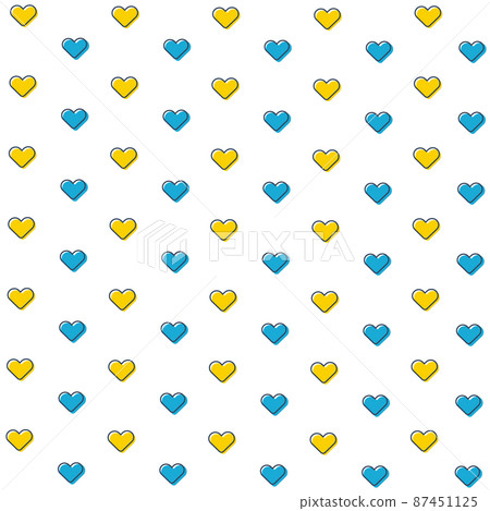 Love Ukraine seamless background. Blue and yellow. Vector illustration 87451125