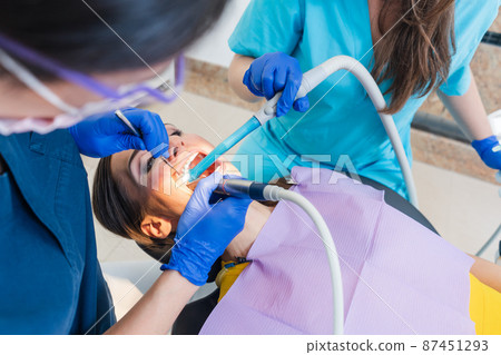 Treatment at the dentist Treatment at the dentist 87451293