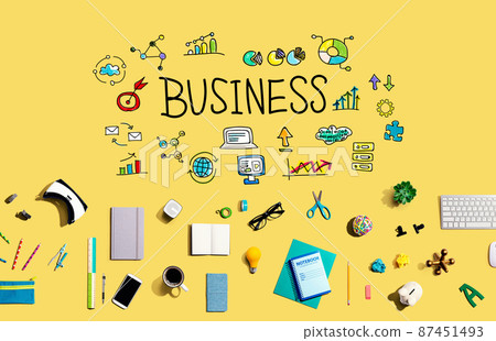 Business with electronic gadgets and office supplies Business with electronic gadgets and office supplies 87451493
