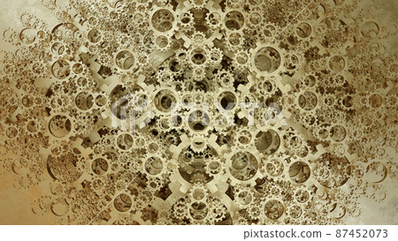 gear background cogwheel machine clock mechanism 3D illustration 87452073