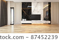 Modern tv unit with marble concept in living room 3d rendering 87452239