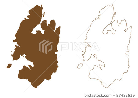 Kyra Panagia island (Hellenic Republic, Greece) map vector illustration, scribble sketch Pelagos, Pelagonisi, Ephthyros or Polyaigos map Kyra Panagia island (Hellenic Republic, Greece) map vector illustration, scribble sketch Pelagos, Pelagonisi, Ephthyros or Polyaigos map 87452639