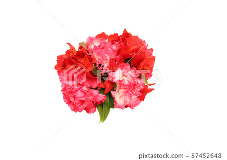 康乃馨和六出花束 87452648