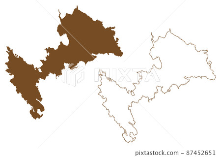 Munapirtti island (Republic of Finland) map vector illustration, scribble sketch Munapirtti map 87452651