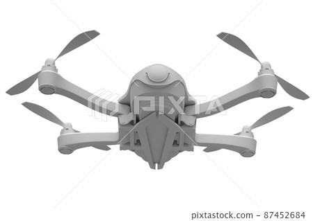 Flying photo and video drone or quad copter isolated on white background Flying photo and video drone or quad copter isolated on white background 87452684