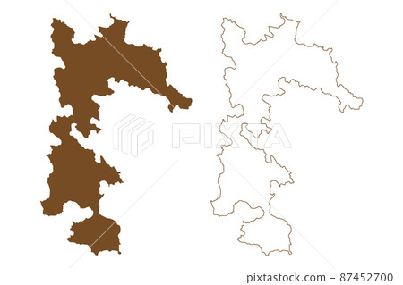 Patmos island (Hellenic Republic, Greece, Greek island) map vector illustration, scribble sketch Patmos map 87452700