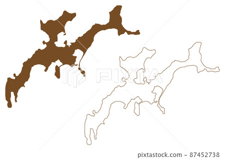 Sanday island (United Kingdom of Great Britain and Northern Ireland, Scotland, Orkney Islands) map vector illustration, scribble sketch Isle of Sanday map Sanday island (United Kingdom of Great Britain and Northern Ireland, Scotland, Orkney Islands) map vector illustration, scribble sketch Isle of Sanday map 87452738
