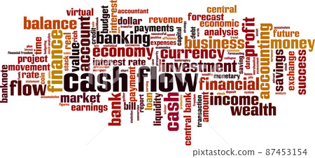 Cash flow word cloud Cash flow word cloud 87453154