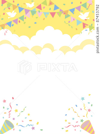 Party background frame yellow Party background frame yellow 87453792