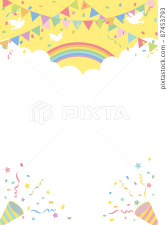 黨背景框架黃色 黨背景框架黃色 87453793