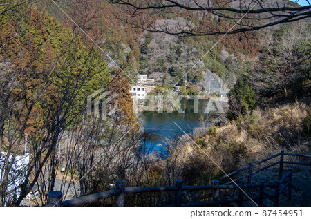 Landscape photograph seen from the hill of Lake Kamakita 87454951