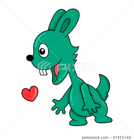 bunny in love happy face, doodle icon image kawaii bunny in love happy face, doodle icon image kawaii 87455148