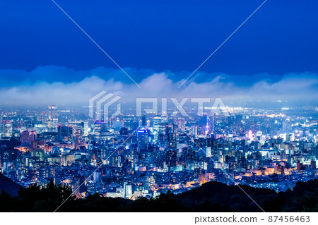 Kaido Sapporo City Horomi Pass Observation Parking Lot-Night view of Sapporo city- 87456463