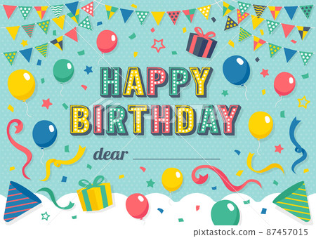 Happy Birthday Happy birthday card template illustration (name input field) Happy Birthday Happy birthday card template illustration (name input field) 87457015